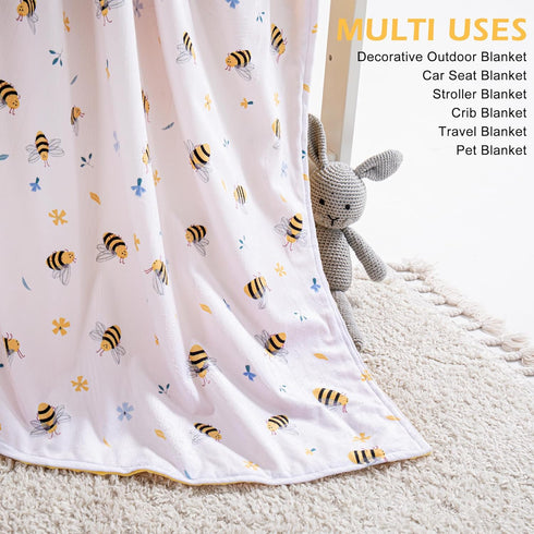 Baby Blanket for Boys Girls Super Soft Blanket,Fluffy WarmLightweight Baby Receiving Blankets,Double Layer with Dotted Backing for Toddler Nursery...