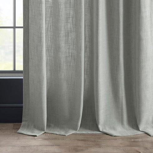 HPD Half Price Drapes Premium Heavy Faux Linen Curtains for Living Room (1 Panel), 50W x 108L Light Filtering Curtains 108 Inches Long Window Curt...