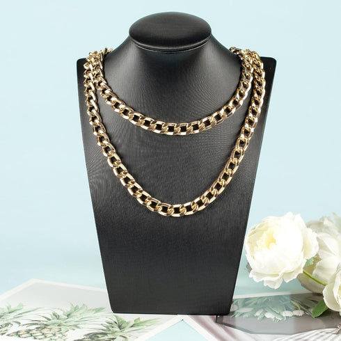 YOUBEIYEE 5 Meters Gold Plated Chain for Jewelry Making Strong Aluminum Cuban Link Chain for Men and Women Necklace DIY Jewelry Chains Bulk...