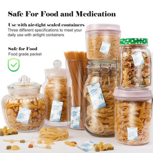 60 packs 3 Grams Silica Gel Packs Desiccant Packets for Storage, Transparent Desiccant?Food Safe Desiccant Dehumidifiers, for 3D Filaments Spices ...