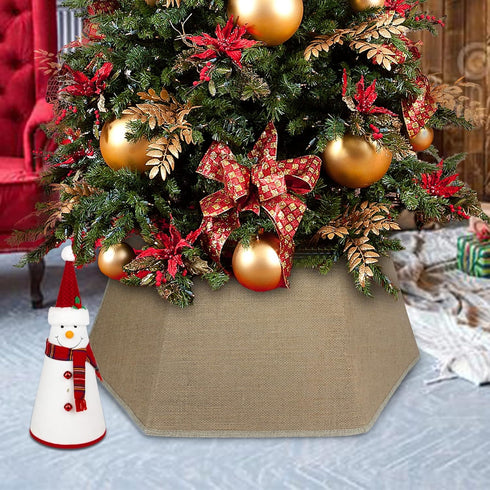 SHENG HONG 26 Inch Christmas Tree Collar Buffalo Plaid Christmas Tree Skirts Tree Ring Christmas Decorations for Party Holiday Home Decoration...