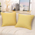 decorUhome Decorative Outdoor Throw Pillow Covers 20x20 Set of 2, Square Linen Rustic Neutral Farmhouse Pillow Covers with Stitched Edge for Couch...