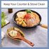 Hasense Spoon Rest for Stove Top, Ceramic Gold Spoon Holder for Stove Top and Kitchen Counter, Large Stable Heat-resistant Utensil Rest for Cookin...