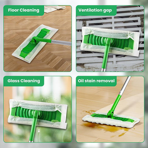 60 Count Dry Sweeping Cloths Compatible with Swiffer Sweeper Heavy Duty Pet Pads Refills Cleaning Dust and Hair,Disposable Mop Pads Refills…...
