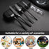 Portable Travel Utensils with Case, Black Stainless Steel Reusable Silverware Set for Lunch Work School Camping Picnic, Durable Travel Cutlery Set...