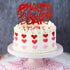 1 Pack Red Happy Valentine's Day Cake Topper Heart Love Cupcake Picks for Cake Decorations Valentine's Wedding Party Holiday Supplies...