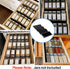 MIUKAA Spice Drawer Organizer for Drawers Wider Than 9 inches, Black Acrylic 4 Tier Seasoning Jars Drawers Insert, Kitchen Spice Rack Tray for Dra...