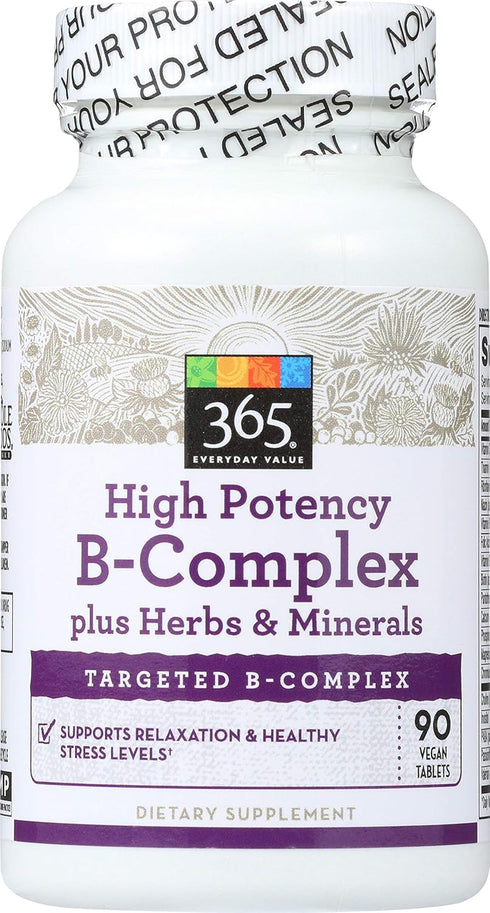 365 Everyday Value, High Potency B-Complex, 90 ct...