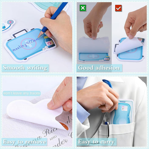 8 Pieces Funny Nurse Sticky Notes, Medical Theme Self-adhesive Notepads for Records Checklist, Cute Nurse Gifts Memo Pads Essentials for Hospital ...