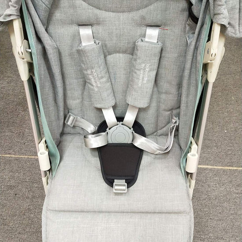 SeedFuture Baby Stroller Seatbelt Crotch Cushion Black 2 Piece, Universal Pram Belt Pads for Newborns Infants Kids, Pushchair Seat Belt Crotch Cov...
