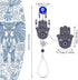 Evil Eye Car Hanging Ornament, Evil Blue Eye Charms for Rear View Mirror Evil Eye Beaded Decor Elephant Amulet Amulet Evil Eye Hanging for Car Hom...