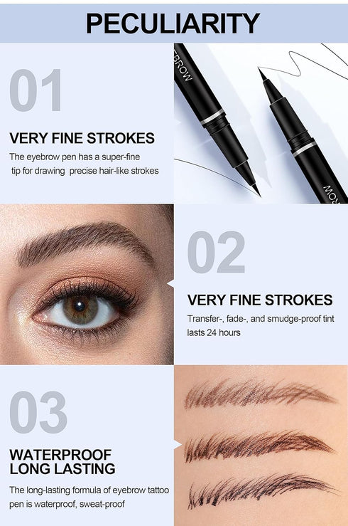 5 Colors Eyebrow Pencil, Multifunctional Ultra-Fine Liquid Eyeliner & Eyebrow Pencil,Long-Lasting Waterproof&Smudge Proof, Quick Drying, Smoothly,...