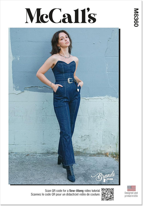 McCall's Misses' Jumpsuit Sewing Pattern Kit by Brandi Joan, Design Code M8360, Sizes 6-8-10-12-14...