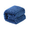 NTBAY Plush Soft Flannel Baby Blanket, Warm and Cozy Unisex Toddler Blanket with Stripe Pattern for Stroller, Crib, Travel, 30x40 Inches, Navy Blu...