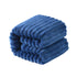 NTBAY Plush Soft Flannel Baby Blanket, Warm and Cozy Unisex Toddler Blanket with Stripe Pattern for Stroller, Crib, Travel, 30x40 Inches, Navy Blu...