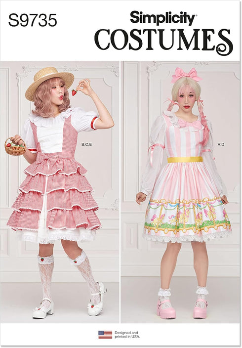 Simplicity Complete Misses' Costume Sewing Pattern Kit, Code S9735, Sizes 14-16-18-20-22, Multicolor...