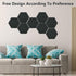Vienrose Hexagon Felt Bulletin Board Self Adhesive Pin Board Wall Decoration Tiles with 35 Push Pins for Office Home and School, Black 8 Pack...