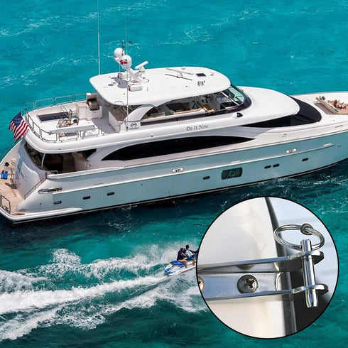 YXQ 2 Pcs Quick Release Pin, Diameter 1/4"(6.3mm), Overall Length 2.56"(65mm), Usable Length 2"(51mm), Full 316 Stainless Steel, Bimini Tops for B...