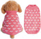 Dog Knitted Sweater Dog Heart Sweater Puppy Sweater Warm Soft Pet Holiday Clothes for Large Cats and Dogs (Pink, L)...