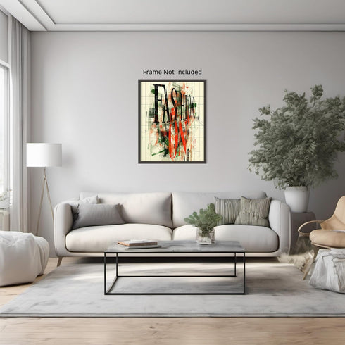 Posterizer 1 pcs-modern typography abstract visuals-Fashion 3-Abstract & Modern Art- Gift for Women, Fashionistas, Designer Fashion Fans- unframed...