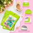 FUNFERY 100 Pack Mylar Resealable Bags Foil Packaging Bags with Clear Window,Zipper Pouch Smell Proof Bags for Food Storage,Cookies,Sample,Small B...