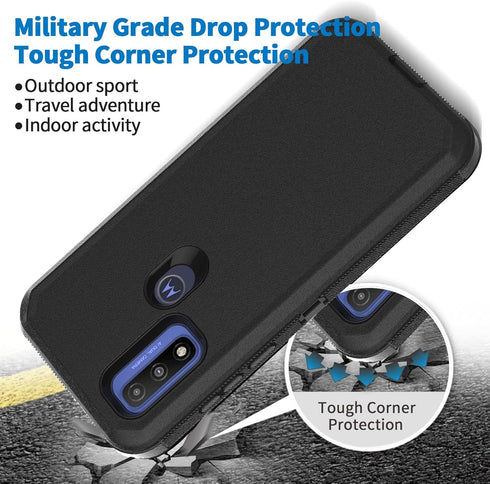 Anloes Case for Moto G Pure 2021/G Play 2023/G Power 2022, Motorola G Pure Phone Case Heavy Duty Shockproof Dustproof Protection, 3 in 1 Rugged De...