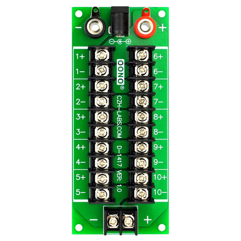 20Amp 2x10 Position Barrier Terminal Block Distribution Module for AC DC...