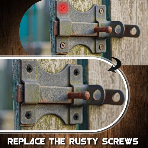 48 Pcs Oil Rubbed Bronze Wood Screws 9 x 3 Inch Extra Long Security Door Hinge Screws, Flat Head, Anti Corrosion...