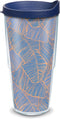 Tervis Navy Banana Palms Made in USA Double Walled Insulated Tumbler Travel Cup Keeps Drinks Cold & Hot, 24oz, Clear...