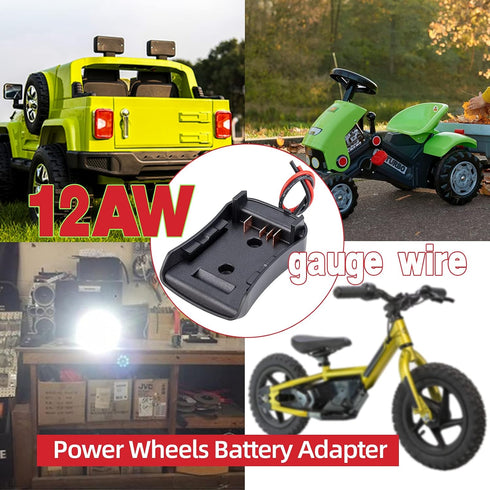 Power Wheels Battery Adapter for DeWALT Flexvolt 60V Max Battery Dock Power Connector 12 Gauge 54...