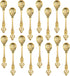 Yarlung 16 Pack Mini Coffee Spoons, 4.5 Inch Demitasse Vintage Spoon for Espresso, Tea, Dessert, Condiments, Gold...
