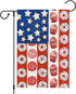 4th of July Patriotic Garden Flag Memorial Day Donuts Garden Flags 12x18 Inch Double Sided Burlap Summer Ice Cream House FLags for Independence Da...