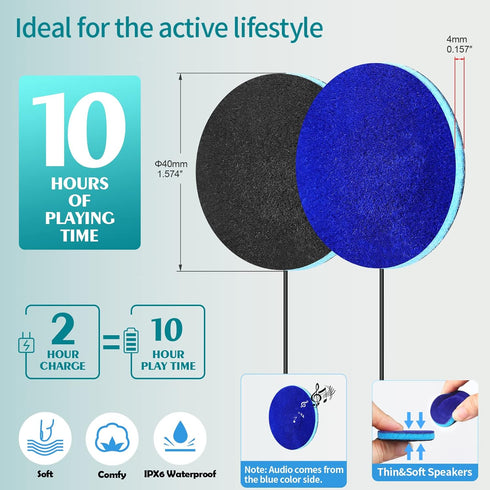 Bluetooth-Module V5.2 Replacement Speakers with Ultra Thin Stereo,Pillow Speaker with Mic, DIY Headset, for Sleep Headphones, Beanie,Headband Side...
