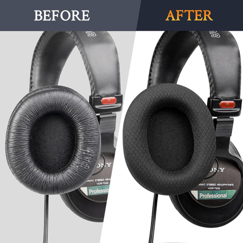SOULWIT Earpads Replacement for Sony MDR-7506 MDR-V6 MDR-V7 MDR-CD900ST Monitor Headphones, Ear Pads Cushions with Softer High-Density Foam - 7506...