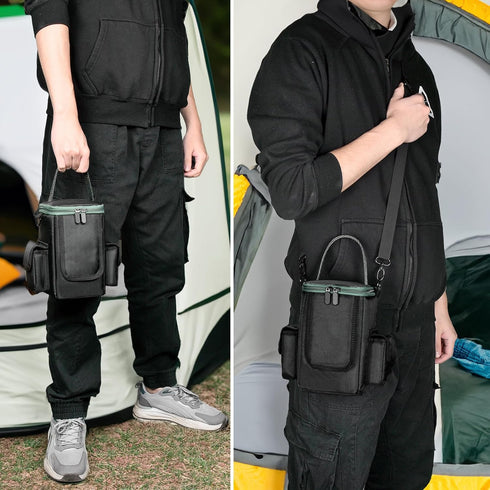 Soft Bag Compatible with Anker Power Bank, 60,000mAh PowerCore Reserve 192Wh, Charge Power Bank Storage Case Cover with Two Pockets for Battery Us...