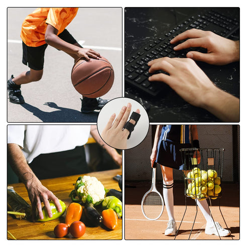 SAVITA 2 pcs Trigger Finger Splints, Composite Cloth Finger Brace for Broken Finger Protection Finger Knuckle Immobilization Sleeves for Sprained ...
