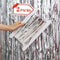 2 Pcs Silver Metallic Tinsel Foil Fringe Curtains Backdrop, 3.28 ft x 6.56 ft Streamers for Birthday Wedding Engagement Bachelorette Party Photo B...