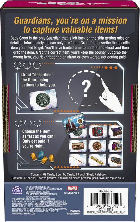 Spin Master Games Marvel Guardians of The Galaxy, The Groot Escape, Charades-Style Card Games Board Games for Adults and Kids Ages 10 and up...