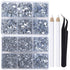 LPBeads 6400 Pieces Hotfix Rhinestones Clear Flat Back 5 Mixed Sizes Crystal Round Glass Gems with Tweezers and Picking Rhinestones Pen...