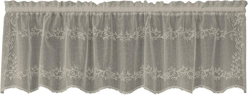 Heritage Lace Sheer Divine Valance, 60 by 16-Inch, Ecru...