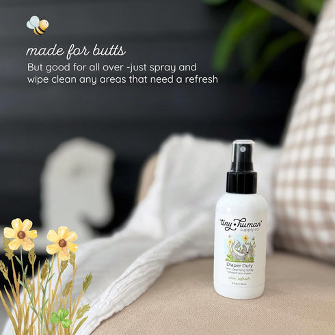 Diaper Duty Diaper Area Wash 4oz (1 Pack), Orange Blossom & Aloe, Gentle Cleansing Spray for Cloth Diapers, Calming & Soothing...