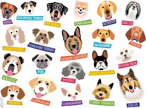 Tervis Flat Art Dogs Made in USA Double Walled Insulated Tumbler Travel Cup Keeps Drinks Cold & Hot, 24oz, Classic...