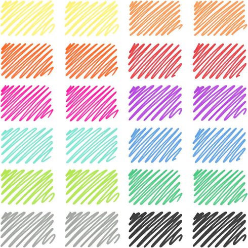 ARTEZA Felt Tip Pens, Set of 24, 12 Rainbow Colors, 1.0–1.5 mm Fiber Tip, Quick-Drying Water-Based Ink, Art Supplies for School, Office, and Home...