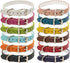 Puppy Collar - Identification ID Leather Small Dog Collars - 12 pcs Adjustable Soft Colorful Cute Pet Basic Collars for Girl Boy Dogs Cats...