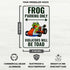 Venicor Frog Parking Sign Decor - 9 x 14 Inches - Aluminum - Cute Frog Gifts for Frog Lovers Women - Frog Tank Room Decorations Accessories Stuff...