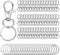 100PCS Swivel Snap Hooks with Key Rings, 50Pcs Key Chain Clip Hooks and 50Pcs Key Rings, Lanyard Lobster Claw Clasps for Keychains Jewelry Art Cra...