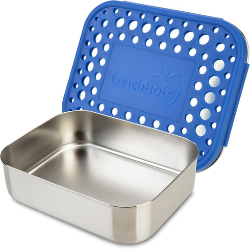 LunchBots Medium Uno Stainless Steel Sandwich Container - Open Design for Wraps - Salads or a Small Meal - Eco-Friendly - Dishwasher Safe and BPA-...