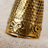 Mtsooning Metal Sewing Thimble, 2PCS Brass Ring Thimbles,Antique Fingertip Shield Quilting Accessories for Embroidery Needlework Knitting DIY Craf...
