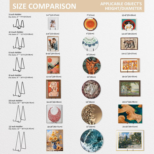 LIONWEI LIONWELI Decorative Plate Stand Holder Picture Frame Stand Easel Display Stand...