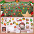 72 Pcs Merry Christmas Bulletin Board Set Winter Decoration Set Christmas Tree Candy Wreath DIY Cardstock Paper Cutout Holiday Borders Bulletin Te...